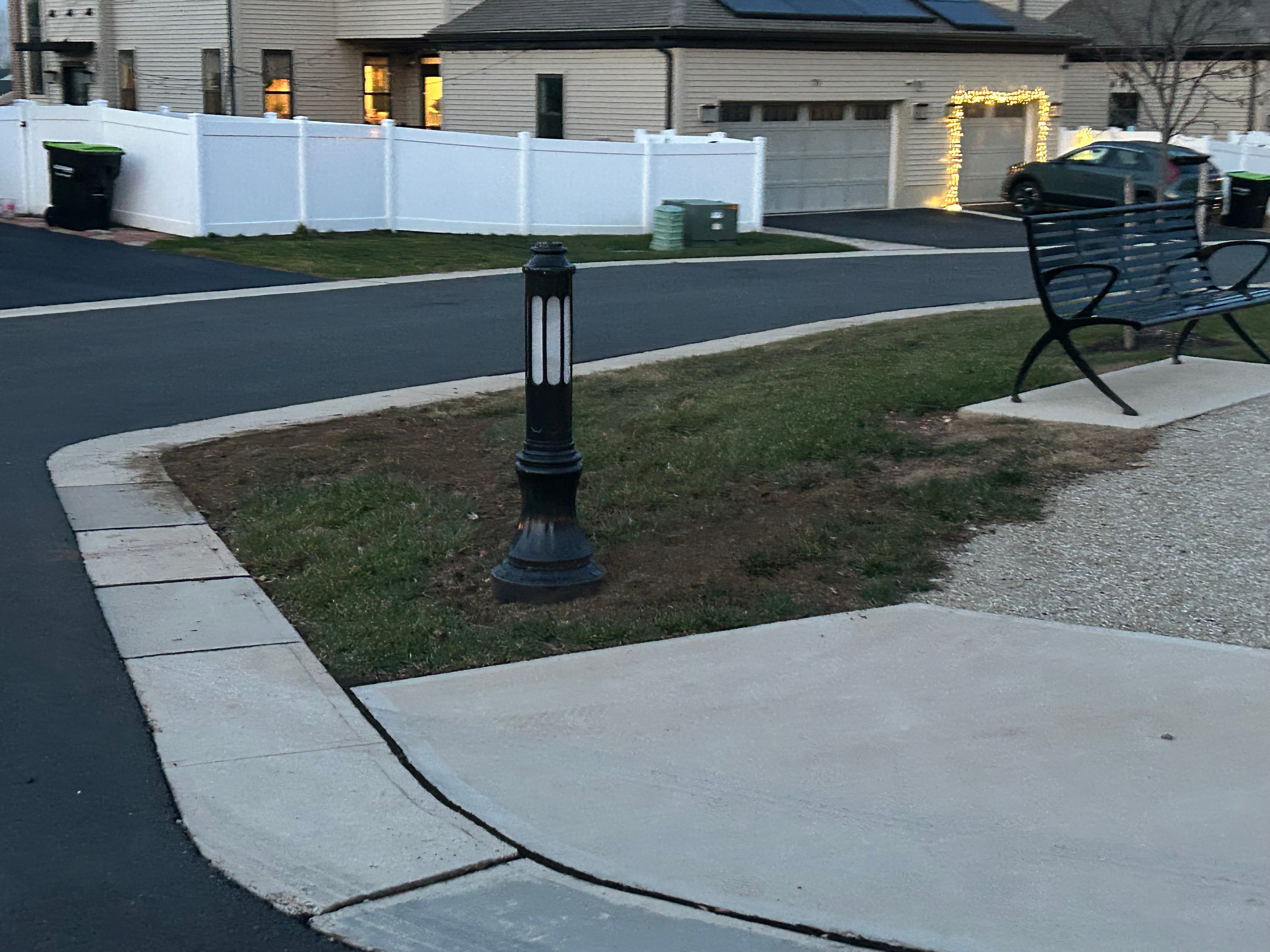 Residential outdoor electrical post installation