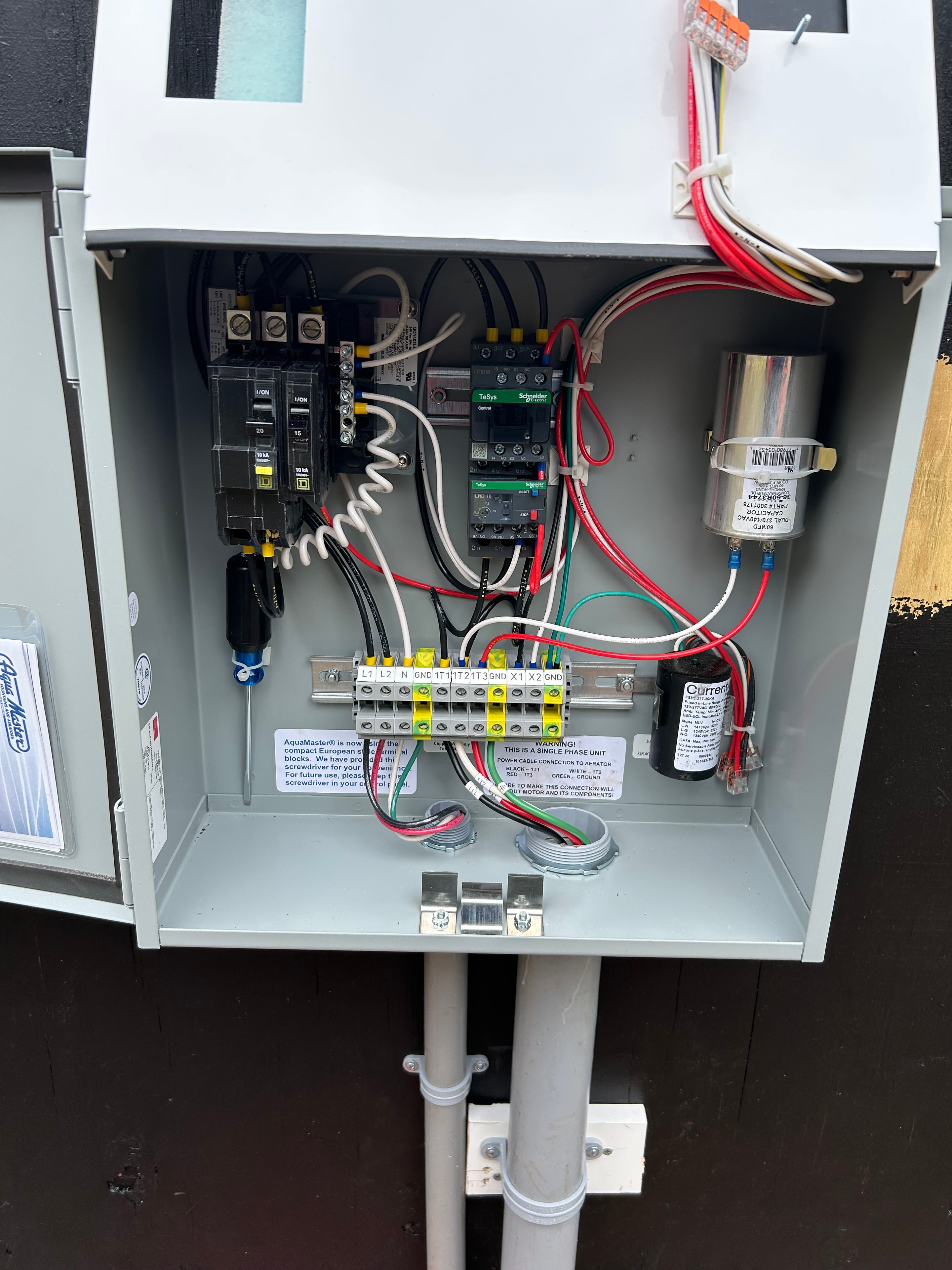 Villas at Montgomery pond pump AquaMaster control panel wiring