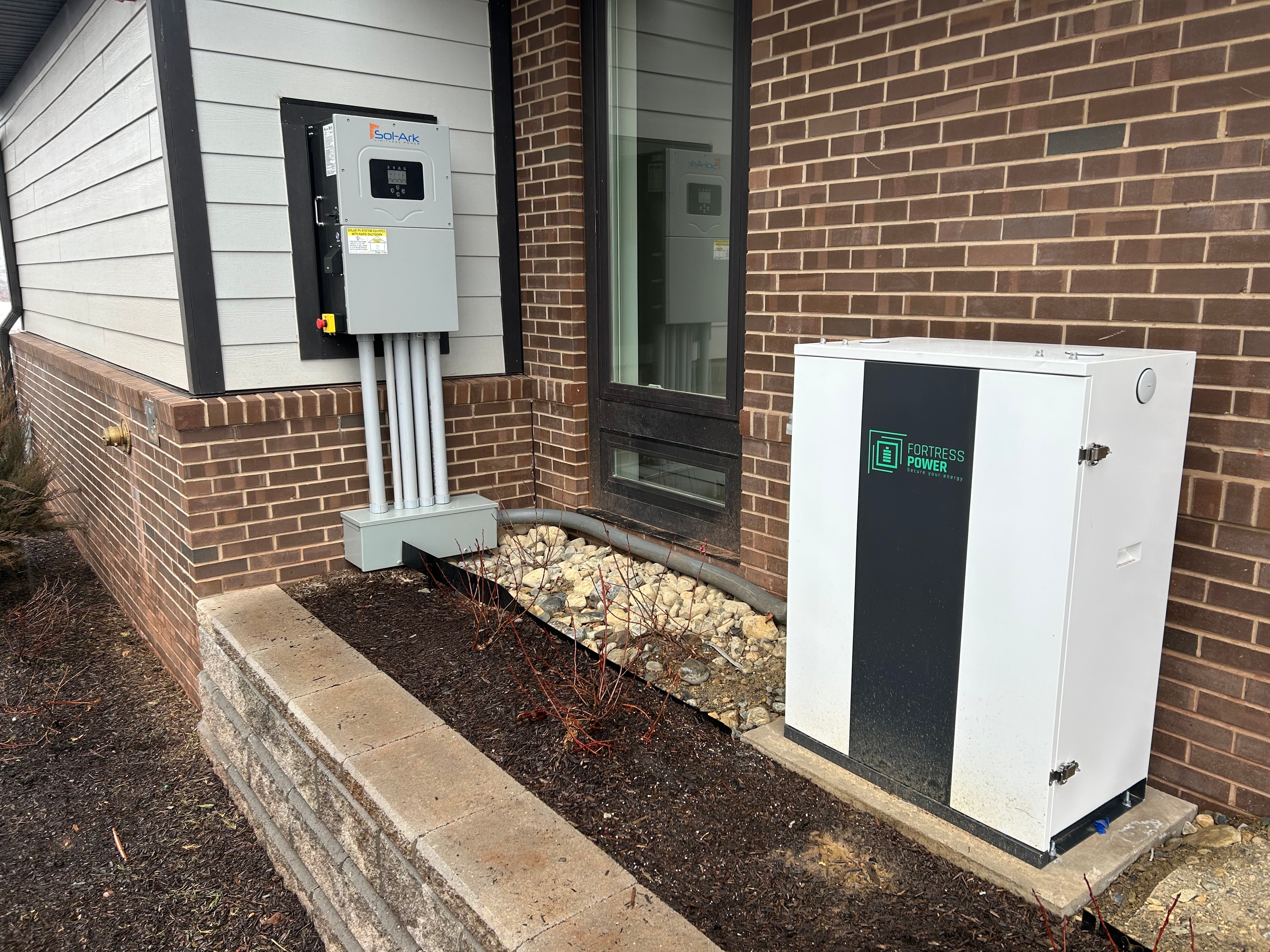 Villas at Montgomery solar installation detail
